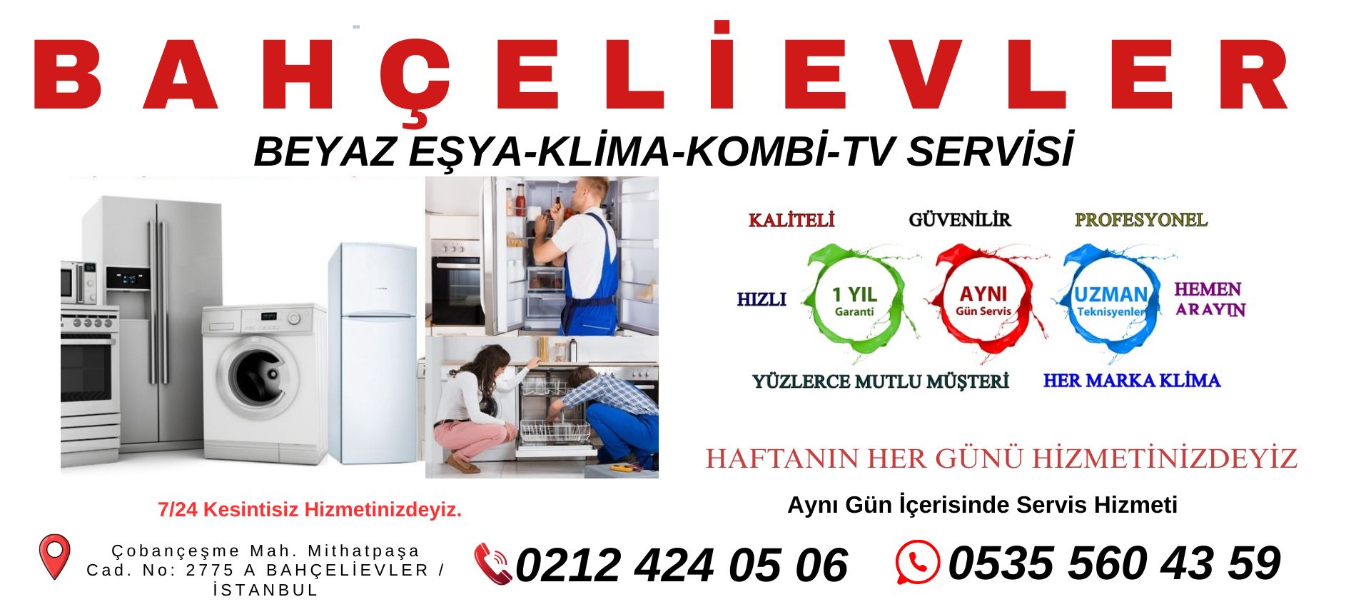 Bahçelievler Beyaz Eşya Servisi